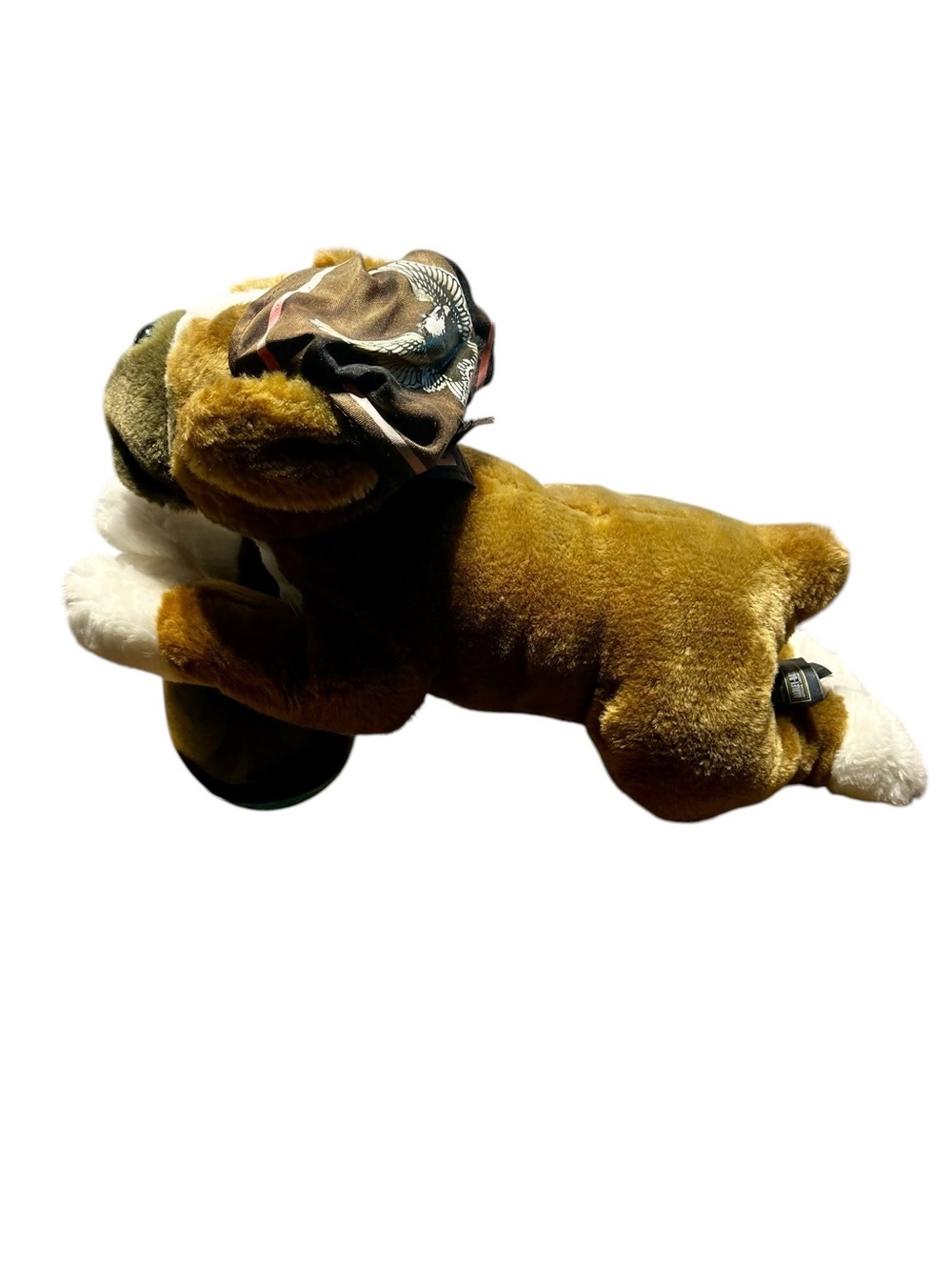 Harley-Davidson 14” Boxer Dog Plush Stuffed Animal Realistic w/ Bandana Vintage - Picture 3 of 8